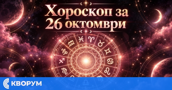 Хороскоп за 26 октомври: ден за баланс, решителност и нови възможности