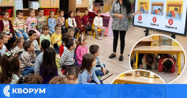 Деца от ДГ "Иглика" – Силистра учиха как да реагират при земетресение