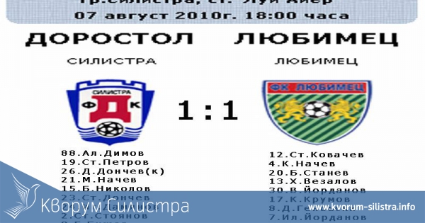Край на мача. С човек повече "Доростол" достигна до второ равенство в "Б" група